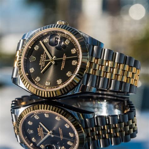 rolex black dial gold index|rolex datejust 41mm black.